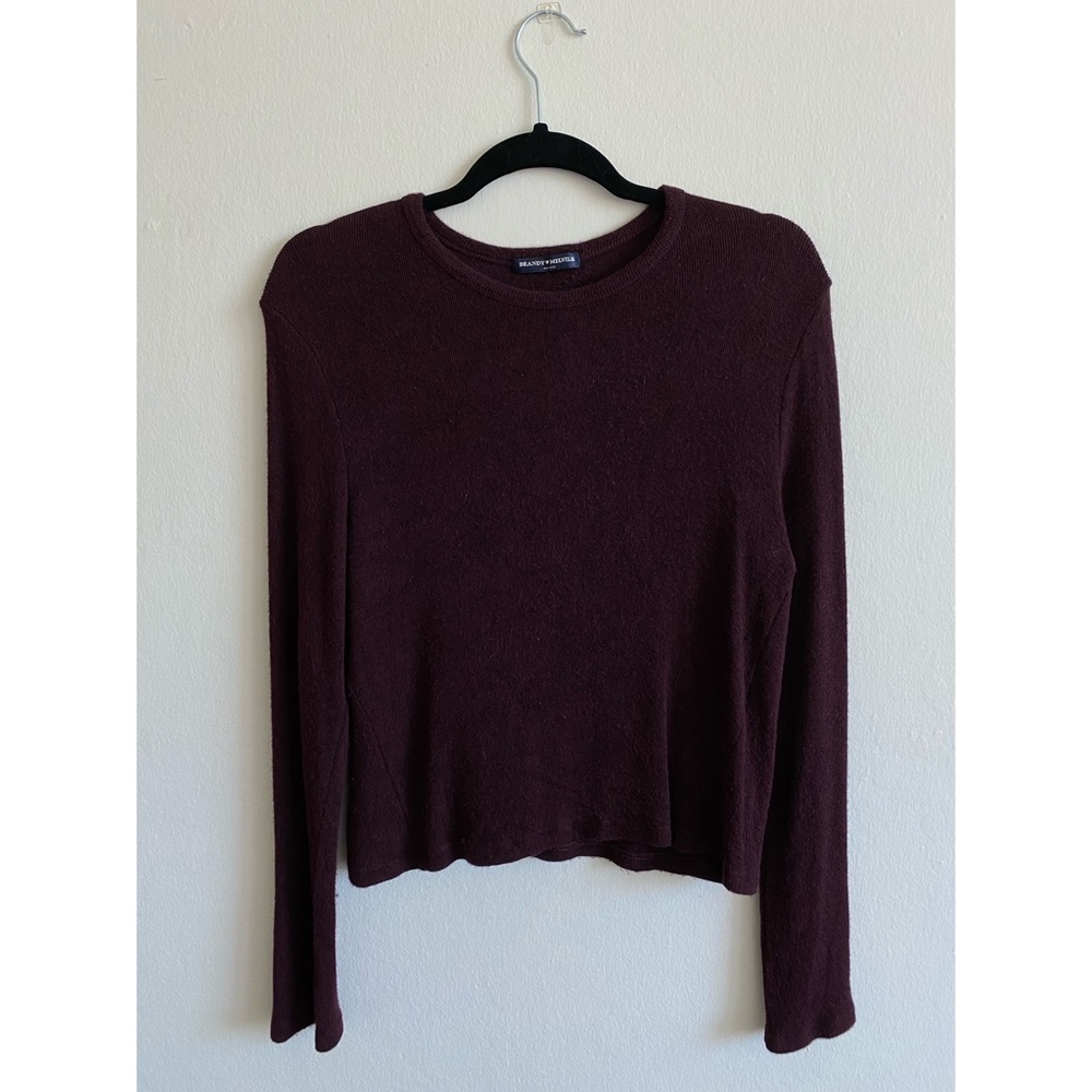 BrandyMelville lightweight burgundy pullover swetr